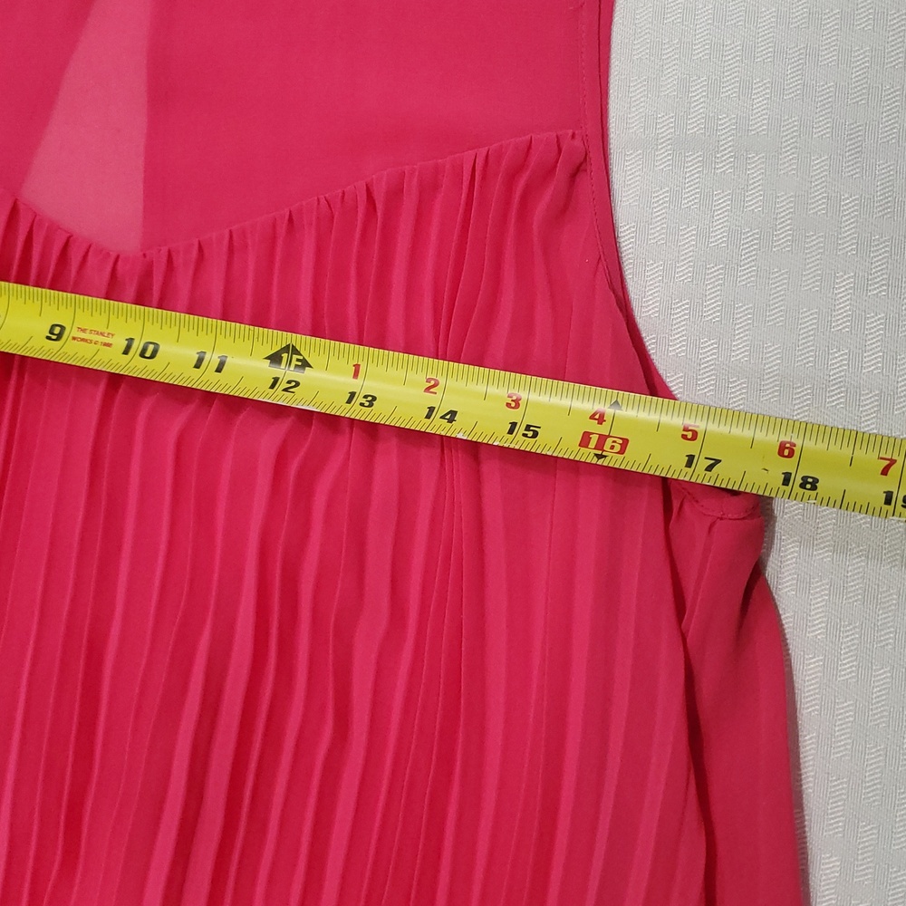 Maeve Anthropologie Leagally Blond Vibrant barbie Pink swing Sleeveless Dress - Picture 10 of 16